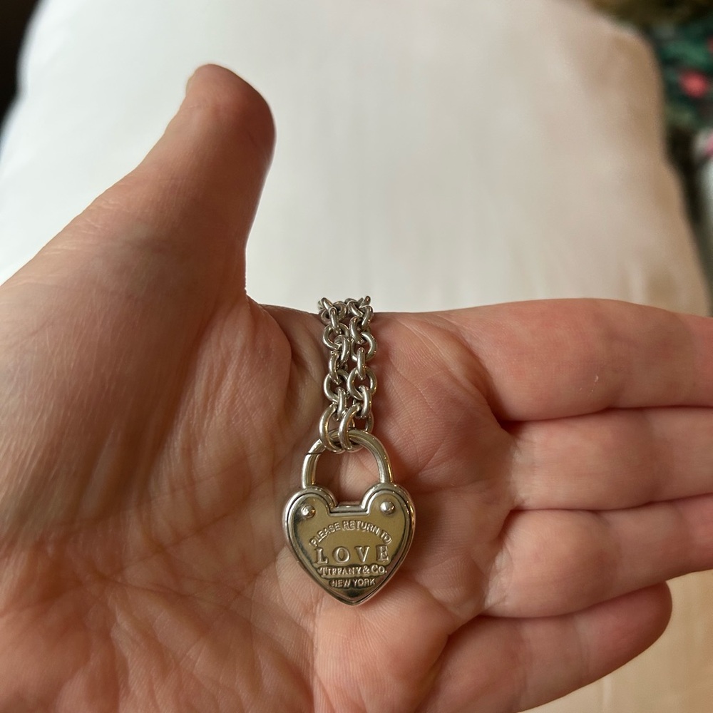 FINAL PRICE Authentic Tiffany & Co. Silver Love Heart Lock Pendant - Picture 4 of 7